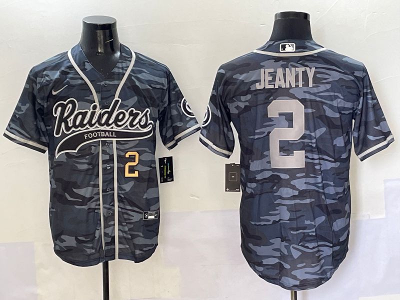 Men 2025 Oakland Raiders #2 Jeanty Camo Joint Name Nike Limited NFL Jersey style 4->oakland raiders->NFL Jersey